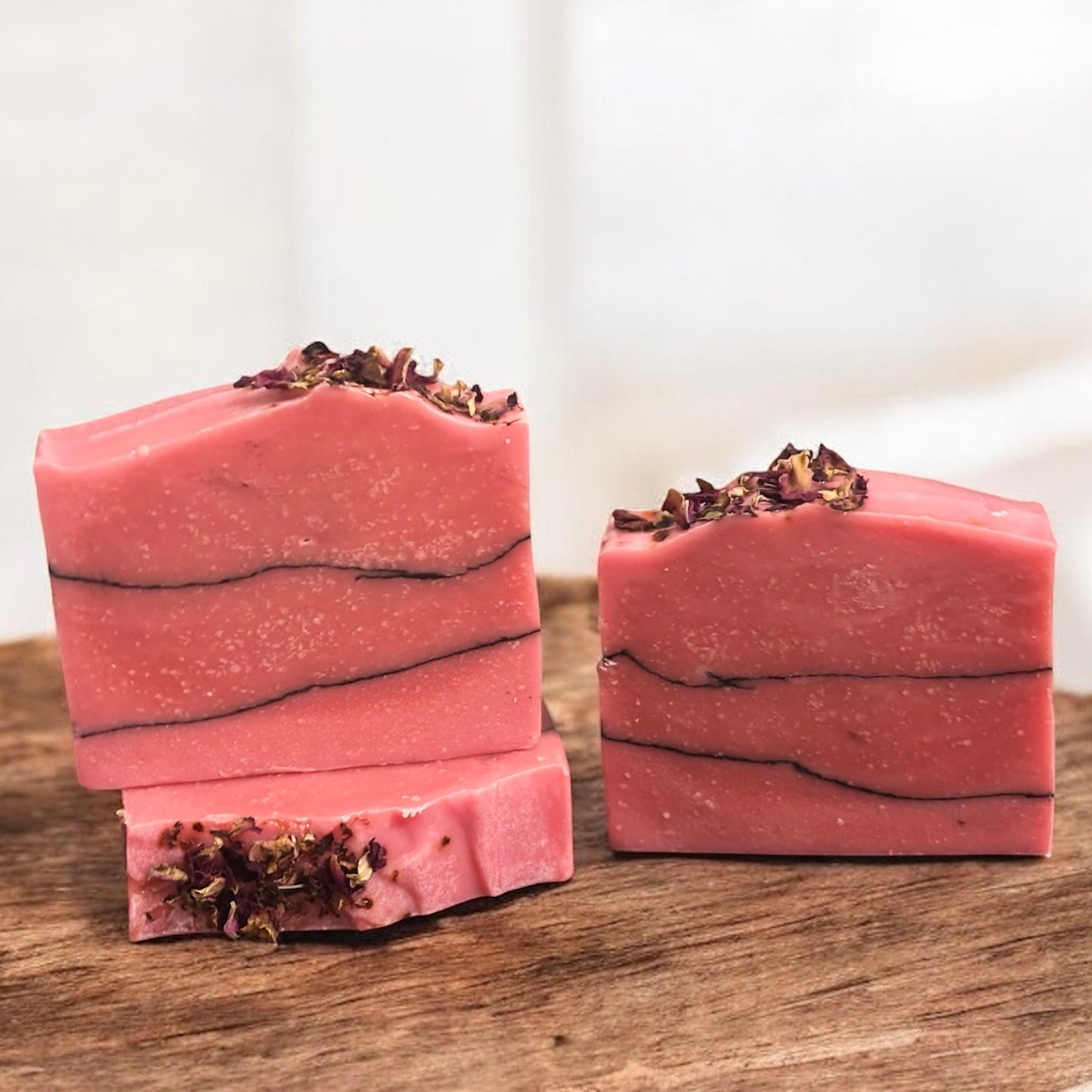 Rose clay charcoal goat milk soap