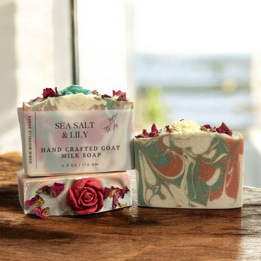 Sea Salt and Lily goat milk soap